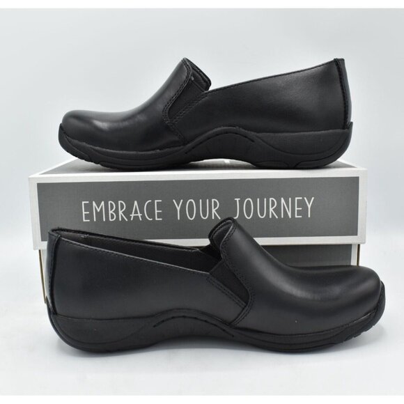 Dansko Womens EU 40 US 9.5-10 Nora Black Leather Slip On Loafers Shoes Clogs - Picture 7 of 11